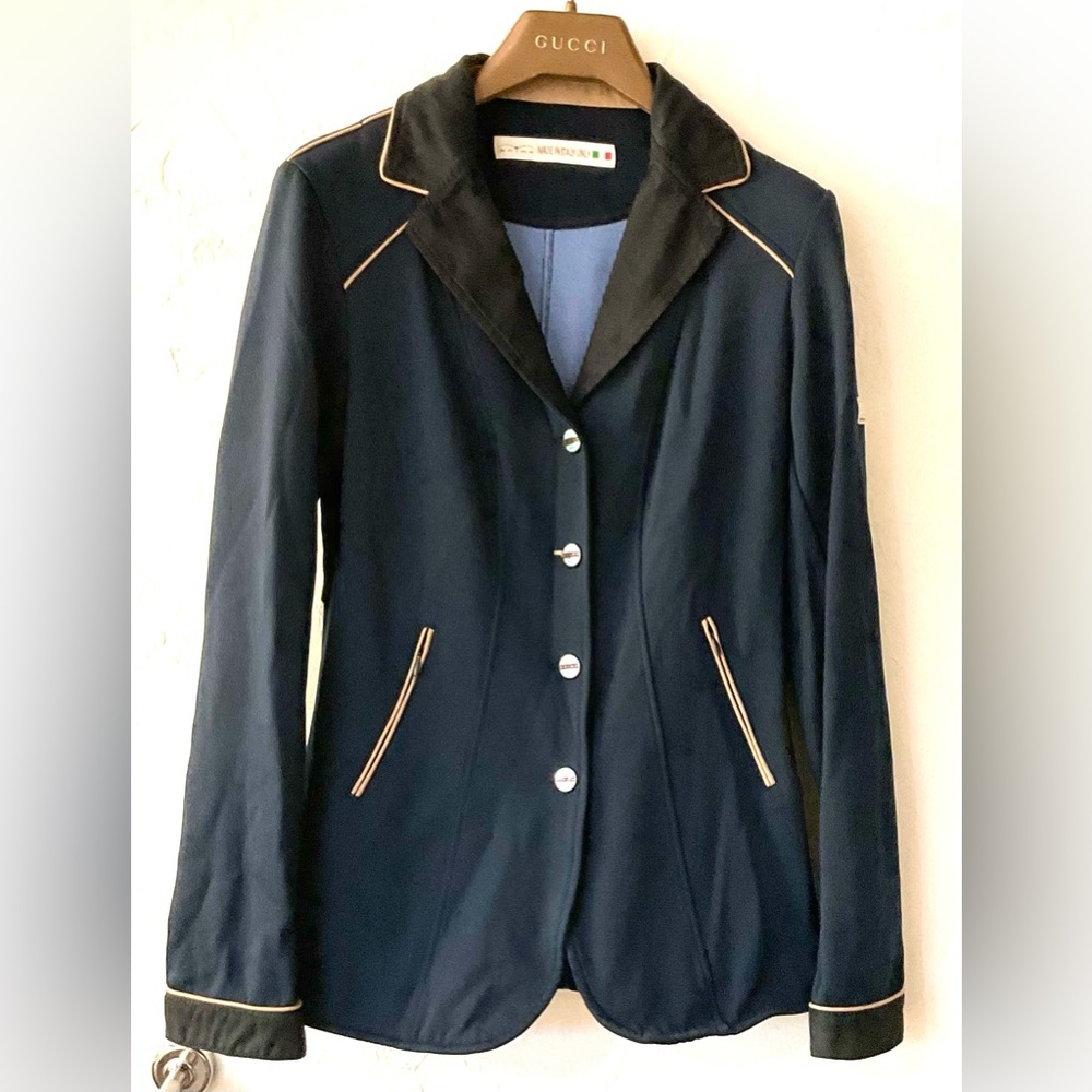 Navy & Tan Animo Equestrian Jacket 40